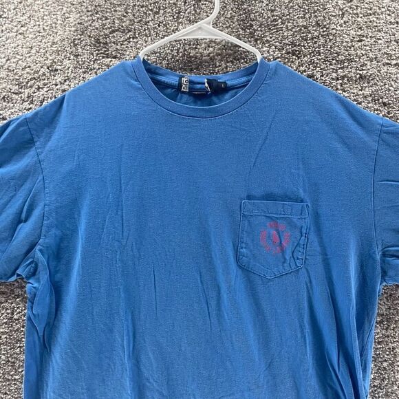 Vintage Polo Ralph Lauren Shirt Mens Large Blue Pocket Single Stitch Logo Preppy - Picture 2 of 11